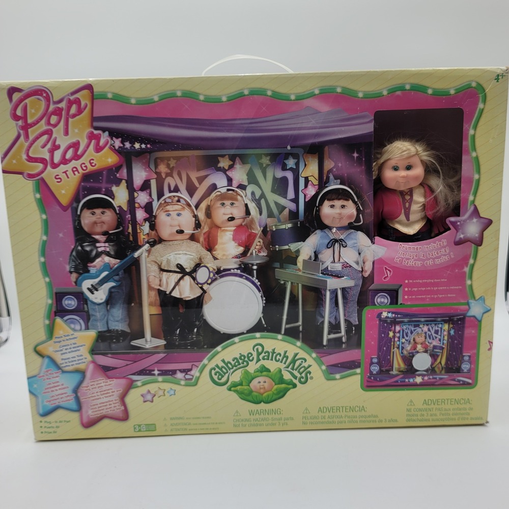 Cabbage Patch Kids Pop Star Stage Interactive Playset with Drummer Doll & Music